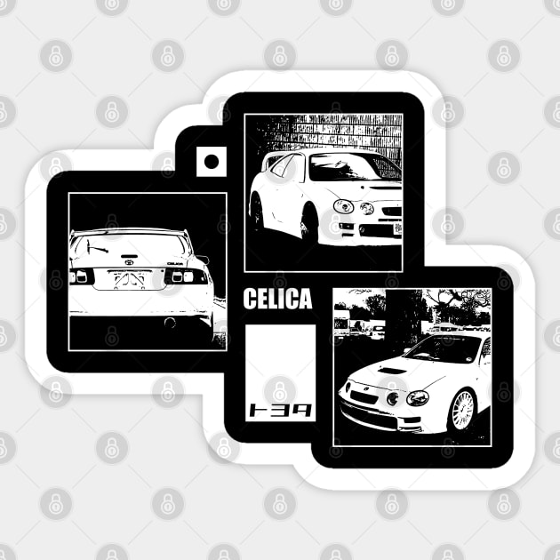 TOYOTA CELICA GT-FOUR Black 'N White Archive (Black Version) Sticker by Cero